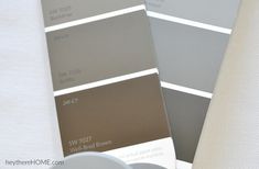 two different shades of gray and brown on the same color swatches, one is white