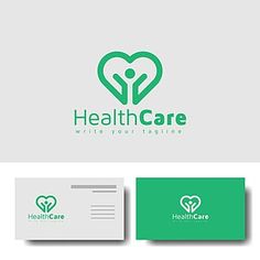 the logo for health care, which is designed to look like a heart with an arrow