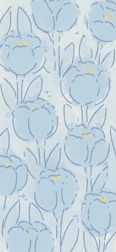 a blue flower pattern on a white background