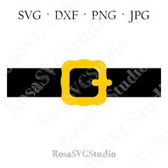 the logo for svg dxf png - jpg, which is yellow and