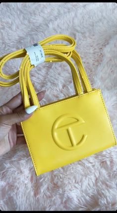 Telfar Bag, Yellow Purses, Luxury Bags Collection, Handbag Essentials, Girly Bags, Cute Handbags, Fancy Bags, Luxury Purses, Handbag Heaven