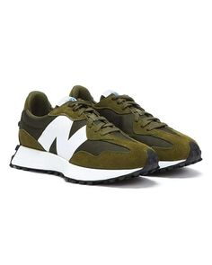 New Balance 327 Khaki Trainers in Green for Men - Save 2% - Lyst New Balance 327, Sneakers For Men, New Balance Men, Mens Green, Online Sale, Sneaker Head, Tennis Shoes