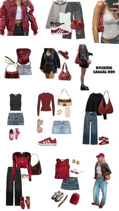 Red Hair Aesthetic Outfit, Sade Outfits Idea, Sade Aesthetic Outfit, Red Hair Outfit Ideas, Cherry Outfit Ideas, Red Aesthetic Outfit, Build Your Outfit, Red Ootd, Queen Of Halloween