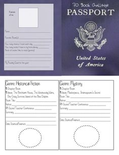 an image of a passport with the us flag on it and other items to be used for