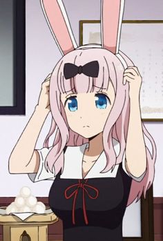 Chika Fujiwara Wallpaper, Black Aesthetic Wallpaper, Bunny Ears, Bunny Ear, Alien Logo, Black Aesthetic, Studio Ghibli