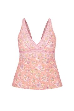 Ghost mannequin blush pink floral v neck tankini Jantzen Swimwear, Mastectomy Swimwear, Pink Plus Size, Black Tankini Top, Swimwear Style, Swimwear Australia, Retro Swimwear, Plus Size Tankini, Black Tankini