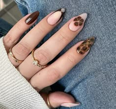 Brown Nails Design, Thanksgiving Nail, Nagel Tips, French Nail Art, Cloud Pattern, Thanksgiving Nails, Nail Forms, Brown Nails, Stick On Nails