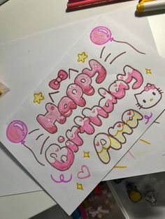 Cute Drawings For Friends Birthday, Birthday Ideas Crafts, Happy Birthday Card Ideas For Friends, Things To Write On Birthday Cards, Birthday Card Design Aesthetic, Things To Draw For Birthdays, Bday Doodles Birthday Cards, Happy Birthday Journal Ideas, Cute Birthday Card Designs