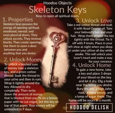 Keys In Witchcraft, Key Meaning In Witchcraft, Witches Keys, Hoodoo Rituals, Hoodoo Delish, Magical Herbs Witchcraft, Road Opener Oil