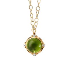 Mogul Peridot Diamond Pendant Exquisite 14k Gold Green Jewelry, Fine Jewelry With Peridot Gemstone, Elegant Cabochon Jewelry For May Birthstone, Formal Cabochon Jewelry For May Birthstone, 14k Gold Gemstones For May Birthstone, Oval Peridot Jewelry For Formal Occasions, Yellow Gold Jewelry With Polished Round Stone, Gold Jewelry With Cabochon Round Cut, Yellow Gold Jewelry With Round Gemstone