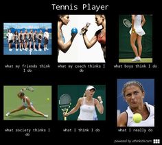 there are many different pictures of tennis players