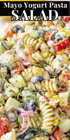 this salad is loaded with pasta and vegetables