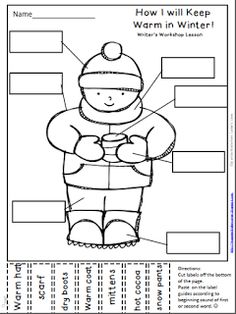 the winter worksheet for students to learn how to keep warm in their classroom