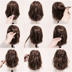 Coiffure cheveux courts Longish Hair, Braids Big, Long Bobs, Easy Hairstyle, Easy Braids, Short Hairstyle