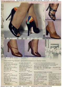 1980 Montgomery Ward Fall Winter Catalog, Page 280 - Catalogs & Wishbooks Ladies Heels, Shoes Ads, Montgomery Ward, Prom Shoes, Heels Sandals