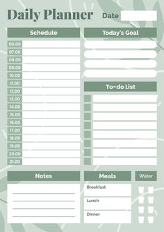 Habit Tracker Bullet Journal Free Printable Daily Planner, Study Planner Printable Free, Daily Planner Sheets, Daily Planner Printables Free, Free Daily Planner, Daily Schedule Planner, Study Planner Printable, Printable Daily Planner