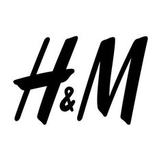 the h and m logo is shown in black