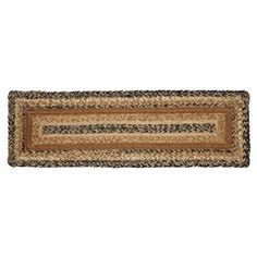 a brown and black rug on a white background