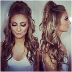 pinterest // princesslucy24 Ariana Grande Hair, Hair And Makeup, Great Hair, Hair Dos, Gorgeous Hair, Half Up, Down Hairstyles, Diy Hairstyles, Pretty Hairstyles