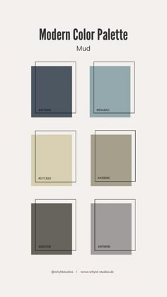 the modern color palette is shown in four different shades