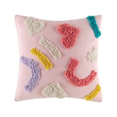 Lovely Cushion Cover Cushion KAS KIDS Pink Square 45x45cm Christmas Dinnerware, Geometric Cushions, Pink Square, Pink Cushions, Geometric Fabric, Pink Ballerina, Silver Rug, Cute Aesthetic, Cushion Inserts