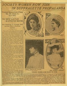 an old newspaper with pictures of women on it