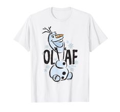 PRICES MAY VARY. Officially licensed by Disney Graphic Artwork: H31565 Lightweight, Classic fit, Double-needle sleeve and bottom hem Disney Shirt, Graphic Artwork, Olaf, Branded T Shirts, Top Styles, Fashion Branding, T Shirt, Clothes