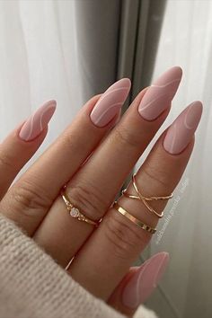 Nude Nail Designs, Designs Nail, Pink Acrylic Nails, Classy Nails, Best Acrylic Nails, Nude Nails, Trendy Nails, Almond Nails