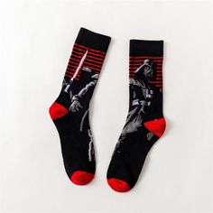 Step into the Star Wars universe with these Star Wars Movie Cosplay Socks! This set includes 1 Pair of middle tube socks featuring beloved Star Wars characters in a charming cartoon pattern. Made from comfortable cotton material, these casual socks are perfect for everyday wear. With their one-size-fits-all design, you can enjoy the galactic style and comfort no matter your size. Embrace the force and show off your fandom with these Star Wars Movie Cosplay Socks! Specifications: Pieces: 1 Pair S Mens Athletic Wear, Jedi Knight, Sock Game, Star Wars Inspired, Star Wars Movie, Winter Socks, Tube Socks, Outdoor Wear, Cartoon Print