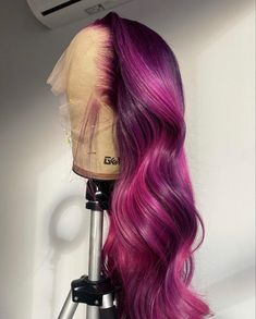 Ombre Purple, Purple Wig, Green Wig, Hair Ombre, Peinados Recogidos, Prom Ideas, Colored Wigs, Peruvian Hair