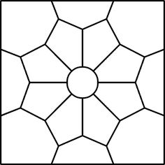 a black and white drawing of a square with four intersecting lines in the shape of a pentagon