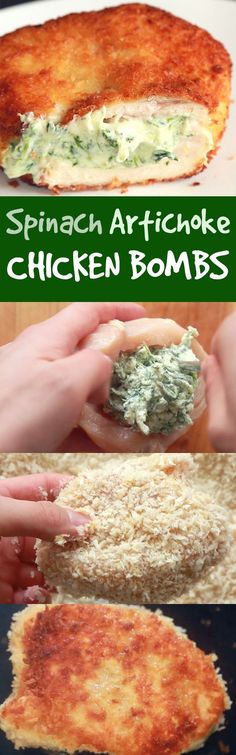 Spinach Artichoke Chicken, Artichoke Chicken, Chicken Main Dishes, Stuffed Chicken, Spinach Artichoke, Poultry Recipes, Main Meals, Chicken Breasts, Main Dish Recipes