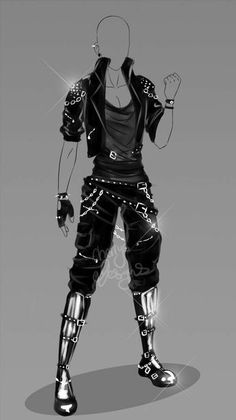 Metal Character Design Male, Clothes For Ocs Male, Villain Fashion Men, Punk Male Character Design, Oc Outfits Male, Punk Poses Reference, Goth Clothes Men, Male Clothes Drawing, Girl Rock Outfits