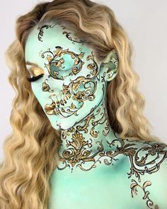 Trippy Makeup, Rhinestones Makeup, Cool Face Paint, Ideas Maquillaje, Mannequin Art