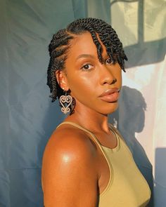 27 Twist Hairstyles - Natural & with Extensions! Natural Hair Flat Twist, Mini Twists Natural Hair, Two Strand Twist Hairstyles, Flat Twist Styles, Short Hair Twist Styles, Flat Twist Hairstyles, Short Twists, Twisted Hair, Natural Twists