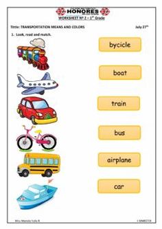 a worksheet with words and pictures on it