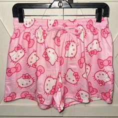 Bnwt Hello Kitty Pink Pajama Shorts In Sizes Small, Medium, Large, And Extra Large Features Pink Hello Kittys With Pink Bows!! Experienced Shipper With The Reviews To Show It! Shipped With Love And Care As Well As Tons Of Bubblewrap Tiktok Famous And Very Hard To Find After Going Viral Trending Hello Kitty Blankets Hello Kitty Throws Valentines Easter Hello Kitty Pinkmas Home Goods Tj Maxx Rae Dunn Cupcakes And Cashmere Throw Tiktok Viral Holiday Present Gift Gingerbread Love Xoxo Valentines Rae Cute Cotton Short Sleepwear, Cute Cotton Sleepwear Short Length, Cute Short Sleepwear For Pajama Party, Cute Short Length Sleepwear For Pajama Party, Cute Cotton Sleep Shorts, Cute Short Sleepwear For Loungewear, Cute Sleepwear With Elastic Waistband For Loungewear, Stretch Pajama Shorts With Elastic Waistband For Sleepovers, Hello Kitty Print Summer Sleepwear