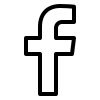 the facebook logo is shown in black and white, with an image of a cross on it