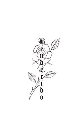 an ink drawing of a rose with the word love written in chinese characters on it