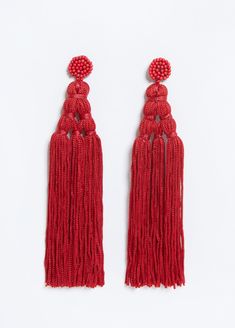 Elegant tassels are accentuated by matching beads adding splendor to these marvelous earrings. Tassel Jewelry, Stylish Earring, Ashley Stewart, Tassel Fringe, Accessories Jewelry Earrings, Beaded Tassels, Bead Earrings, Bra Cups, Tassel Earrings