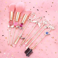 Anime Make-up, Sailor Moon Makeup, Moon Makeup, Vegan Makeup Brushes, Alat Makeup, Anime Makeup, Kawaii Makeup, Eyebrow Eyeshadow, Makeup Brushes Set