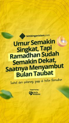 a yellow poster with the words keti kita mampu bersiy kur saat