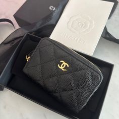 New With Box And Paper Bag, 2022 Christmas Package Chanel Classic Zipped Coin Purse, High-end Black Rectangular Wallet, Black Luxury Rectangular Wallet, Luxury Black Pouch Wallet, Elegant Pouch Wallets With Original Box, High-end Black Wallet For Everyday Use, Luxury Black Wallet For Gift, Chic Black Wallet For Shopping, Chanel Small Wallet