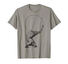 a t - shirt with an image of a man holding a circle