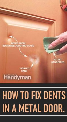 how to fix dents in a metal door