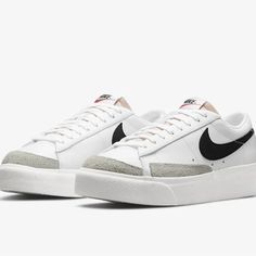 Nike Blazer Low Platform Women’s Size 9.5 Nwot Smoke And Pet Free Storage Low Top Nikes, Nike Blazer 77, Nike Low Tops, Nike Blazer Low 77, Nike Blazer Low, Blazer Low, Baskets Nike, Swag Shoes, Nike Blazer