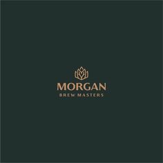 morgan brewing logo on a dark green background with gold lettering and a stylized image of a flower