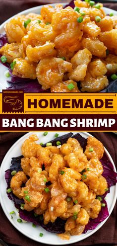 homemade bang bang shrimp recipe on a white plate