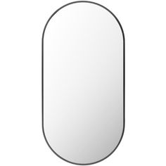 an oval mirror is shown against a white background