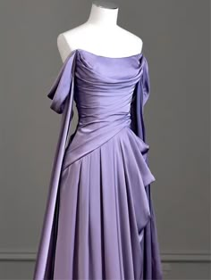 Modest Purple Satin Long Prom Dress,Purple Evening Dress Purple Satin Prom Dress, Purple Evening Dress, Chique Outfits, Formal Party Dress, Purple Satin, Satin Prom Dress